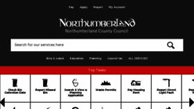 What Northumberland.gov.uk website looked like in 2017 (6 years ago)
