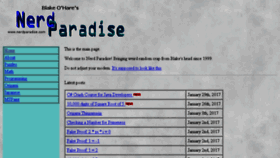 What Nerdparadise.com website looked like in 2017 (6 years ago)