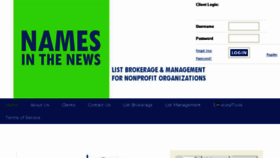 What Namesinthenews.com website looked like in 2017 (6 years ago)