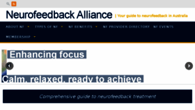 What Neurofeedbackalliance.org website looked like in 2017 (6 years ago)
