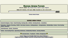 What Nursesarena.com website looked like in 2017 (6 years ago)