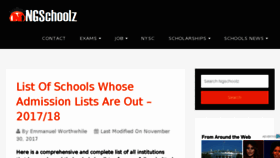What Ngschoolz.com website looked like in 2017 (6 years ago)