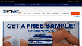 What Numbskin.com website looked like in 2017 (7 years ago)
