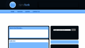 What Namefunk.com website looked like in 2017 (6 years ago)