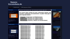 What Namen-verzeichnis.de website looked like in 2018 (6 years ago)