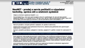 What Neonet.cz website looked like in 2018 (6 years ago)