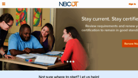 What Nbcot.org website looked like in 2018 (6 years ago)
