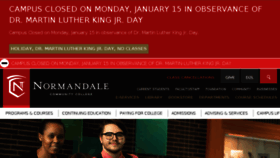 What Normandale.edu website looked like in 2018 (6 years ago)