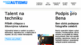What Nadacnifondautismu.cz website looked like in 2018 (6 years ago)