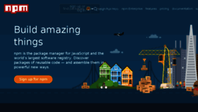 What Npmjs.com website looked like in 2018 (7 years ago)