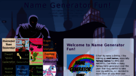 What Namegeneratorfun.com website looked like in 2018 (6 years ago)