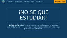 What Nosequeestudiar.net website looked like in 2018 (6 years ago)
