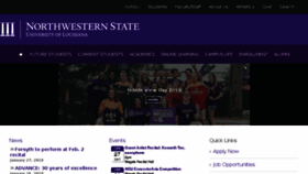 What Nsula.edu website looked like in 2018 (6 years ago)
