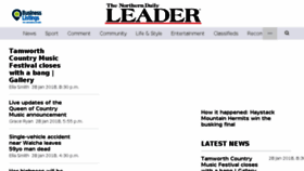 What Northerndailyleader.com.au website looked like in 2018 (6 years ago)