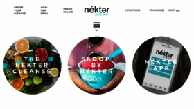 What Nekterjuicebar.com website looked like in 2018 (6 years ago)