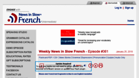 What Newsinslowfrench.com website looked like in 2018 (6 years ago)