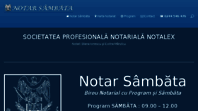 What Notarsambata.ro website looked like in 2018 (6 years ago)