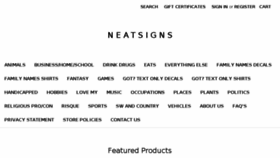What Neatsigns.com website looked like in 2018 (6 years ago)