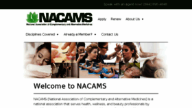 What Nacams.org website looked like in 2018 (6 years ago)