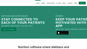 What Nutrium.io website looked like in 2018 (6 years ago)