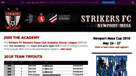 What Newportmesasoccer.com website looked like in 2018 (6 years ago)