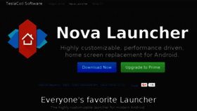 What Novalauncher.com website looked like in 2018 (6 years ago)