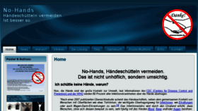 What No-hands.de website looked like in 2018 (6 years ago)