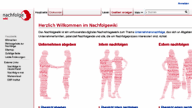 What Nachfolgewiki.de website looked like in 2018 (6 years ago)