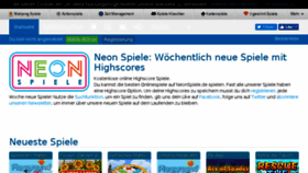 What Neonspiele.de website looked like in 2018 (6 years ago)