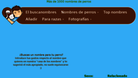 What Nombresdeperros.eu website looked like in 2018 (7 years ago)