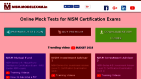 What Nism.modelexam.in website looked like in 2018 (6 years ago)