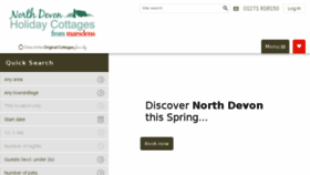What Northdevonholidays.co.uk website looked like in 2018 (6 years ago)
