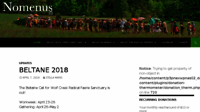 What Nomenus.org website looked like in 2018 (6 years ago)