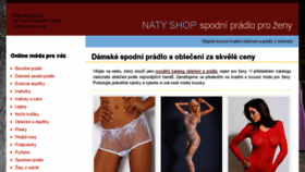 What Natyshop.cz website looked like in 2018 (6 years ago)