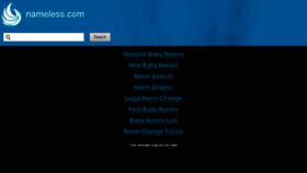 What Nameless.com website looked like in 2018 (6 years ago)