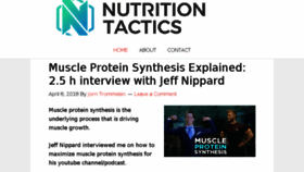 What Nutritiontactics.com website looked like in 2018 (6 years ago)