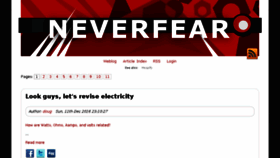 What Neverfear.org website looked like in 2018 (6 years ago)