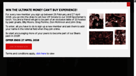 What Northsydneybears.com.au website looked like in 2018 (7 years ago)