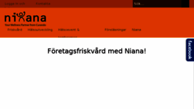 What Niana.se website looked like in 2018 (6 years ago)