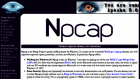 What Npcap.org website looked like in 2018 (6 years ago)