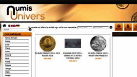 What Numisunivers.com website looked like in 2018 (5 years ago)