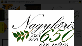 What Nagykoros.hu website looked like in 2018 (6 years ago)
