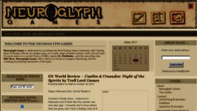 What Neuroglyphgames.com website looked like in 2018 (6 years ago)