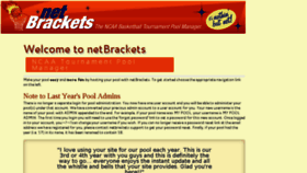 What Netbrackets.com website looked like in 2018 (5 years ago)