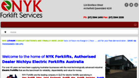 What Nykforklifts.com.au website looked like in 2018 (6 years ago)