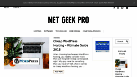 What Netgeekpro.com website looked like in 2018 (6 years ago)