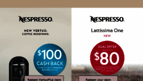 What Nespressopromotion.com.au website looked like in 2018 (6 years ago)