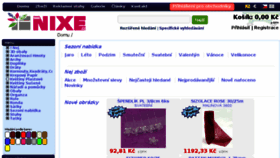 What Nixe.cz website looked like in 2018 (6 years ago)