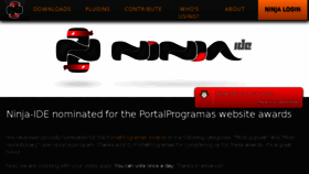 What Ninja-ide.org website looked like in 2018 (5 years ago)