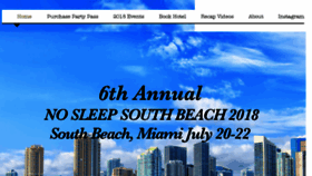 What Nosleepsouthbeach.com website looked like in 2018 (6 years ago)